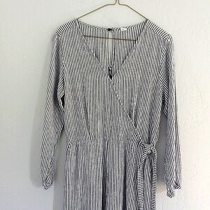 Old Navy Monochrome Striped Jumpsuit